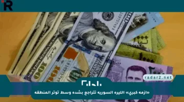 «أزمة كبرى» الليرة السورية تتراجع بشدة وسط توتر المنطقة